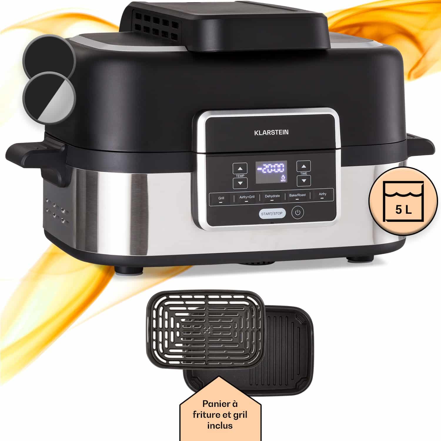 Klarstein TK3G ComboAirSS 5L 1 air-fryer-klarstein-combo-air-5-litres