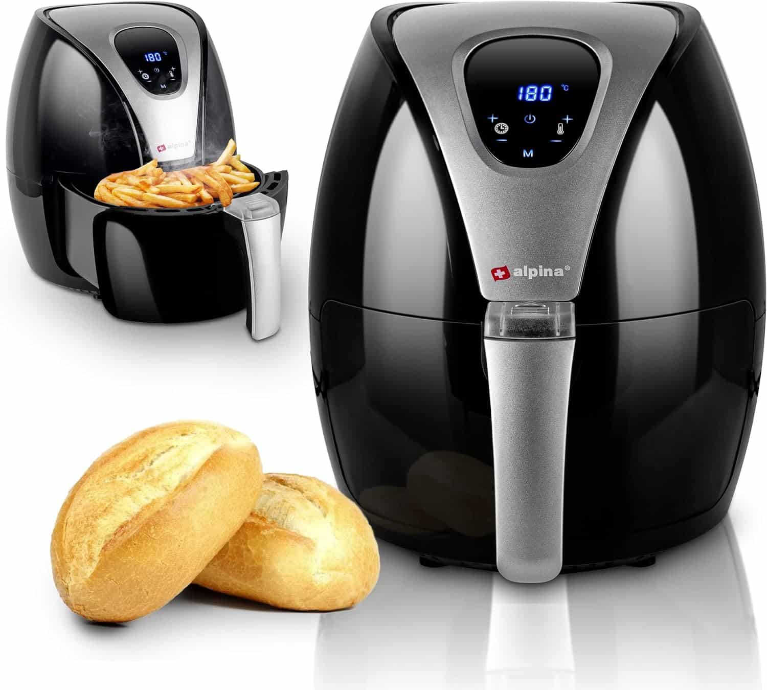 Alpina 8711252185682 2.4L 1 air-fryer-Alpina-8711252185682-2.4-litres-noir-acier