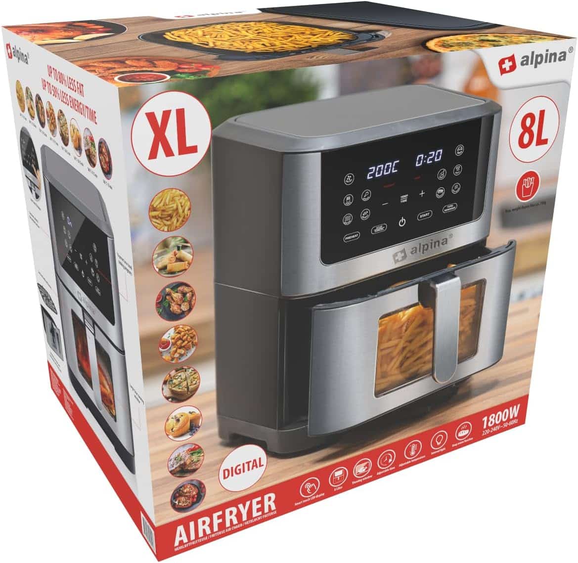 Alpina 871125224542 8L 3 air-fryer-Alpina-871125224542-8-litres-acier-3