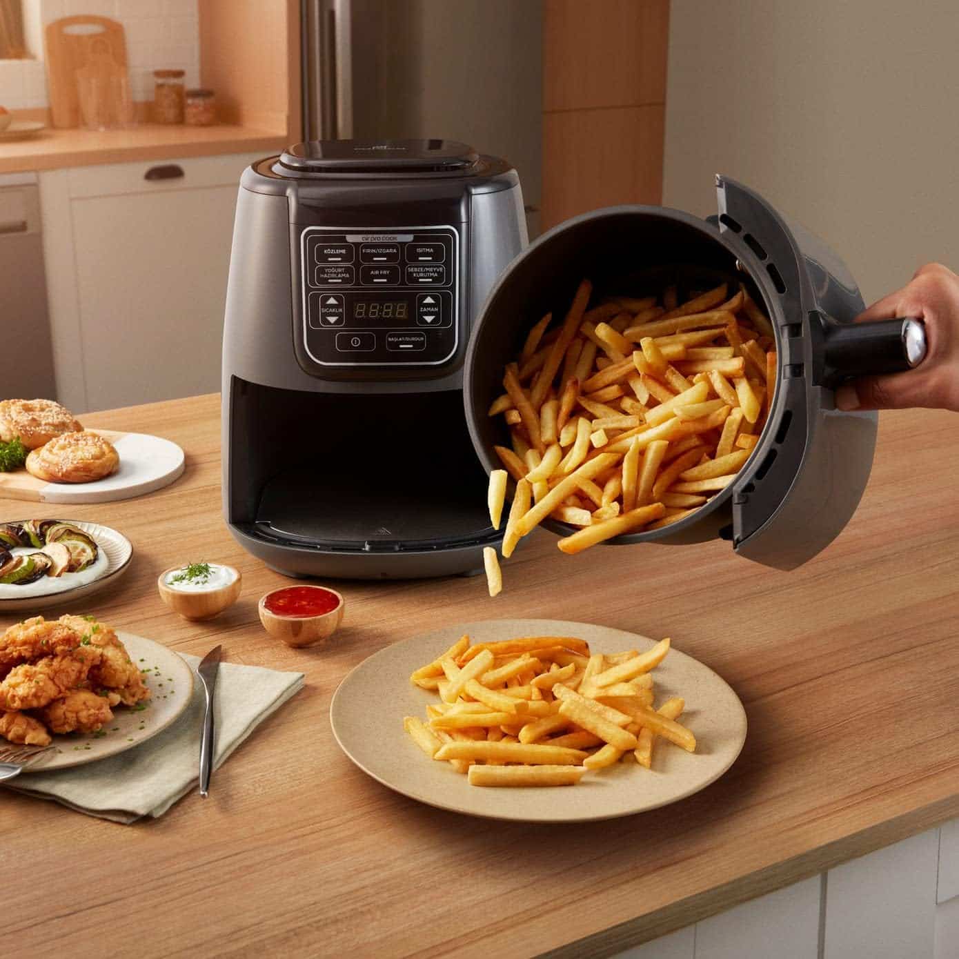 Karaca Air Cook Embers 4L 3 air-fryer-Karaca-4-litres-gris-3