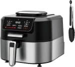 air-fryer-Lellaluka-6-litres-noir-acier