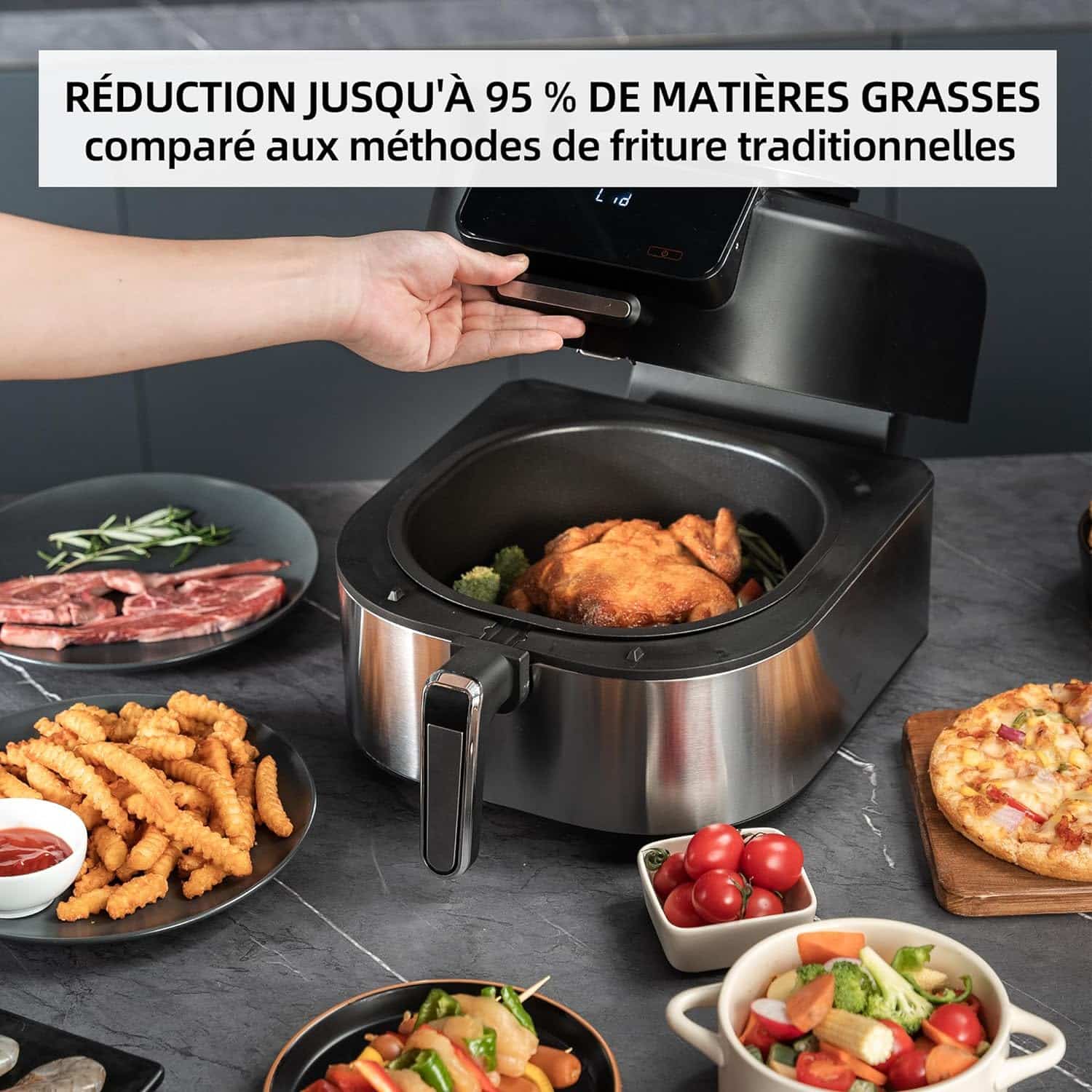 LeLLaLuka FryGenius ELite 2 6L 2 air-fryer-Lellaluka-6-litres-noir-acier-2