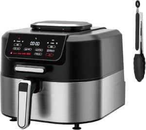 air-fryer-Lellaluka-6-litres-noir-acier