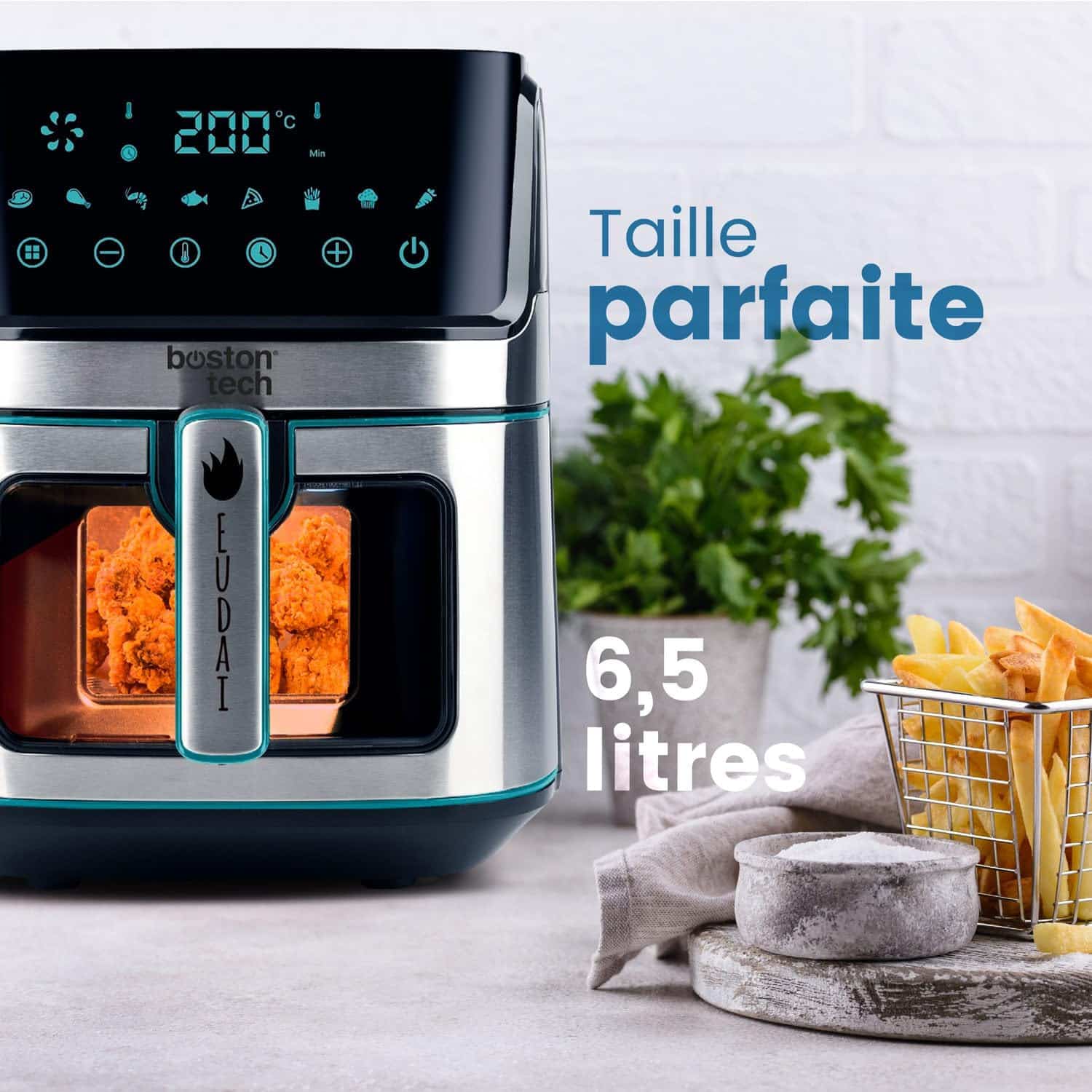Eudai HK113 6.5L 2 air-fryer-eudai-HK113-6.5-litres-noir-acier-2