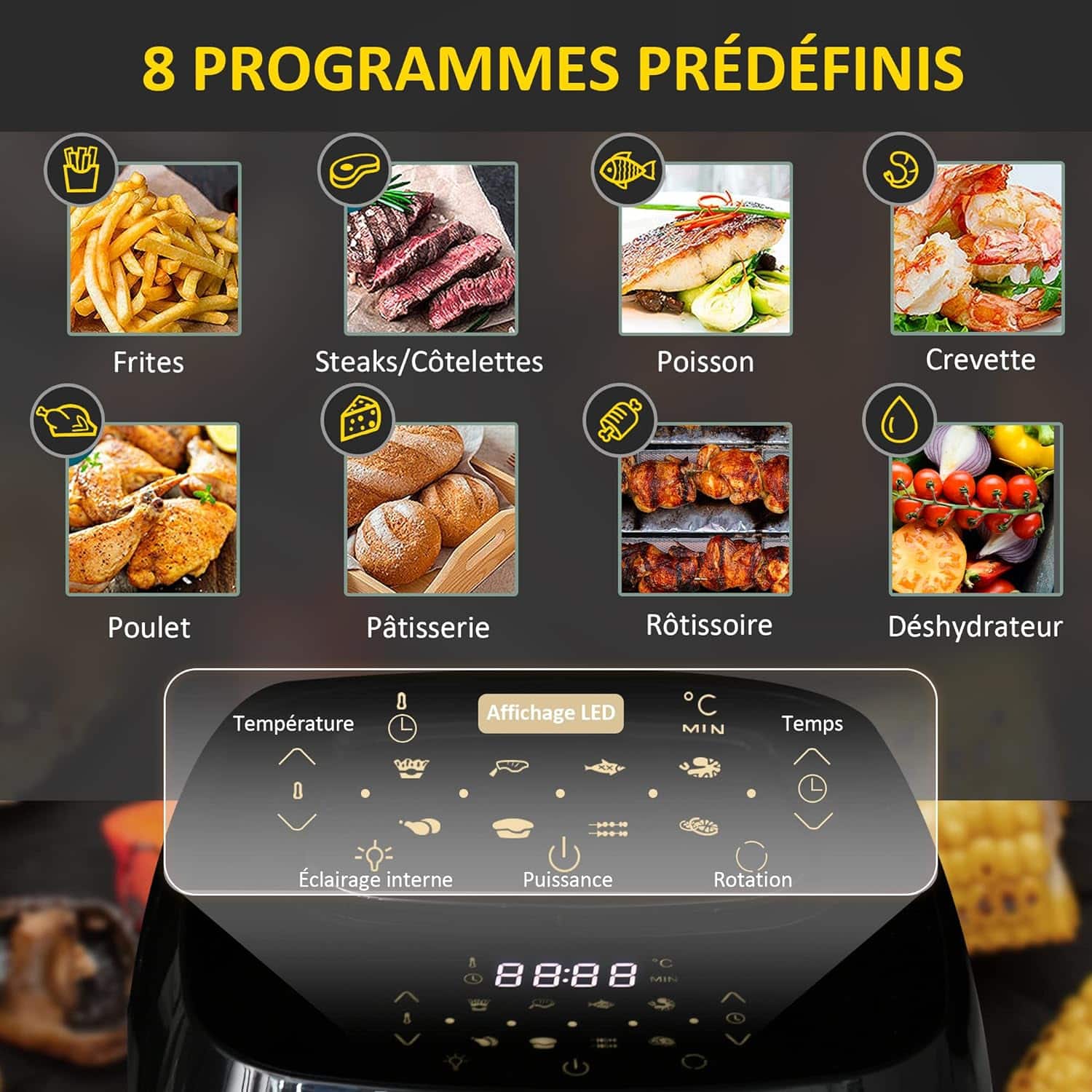 Homcom FR800 1210531 11L 3 air-fryer-homcom-FR800-1210531-11-litres-noir-3