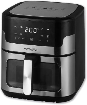air-fryer-my-wave-‎‎‎‎MWFRE-8V-8-litres-noir-acier