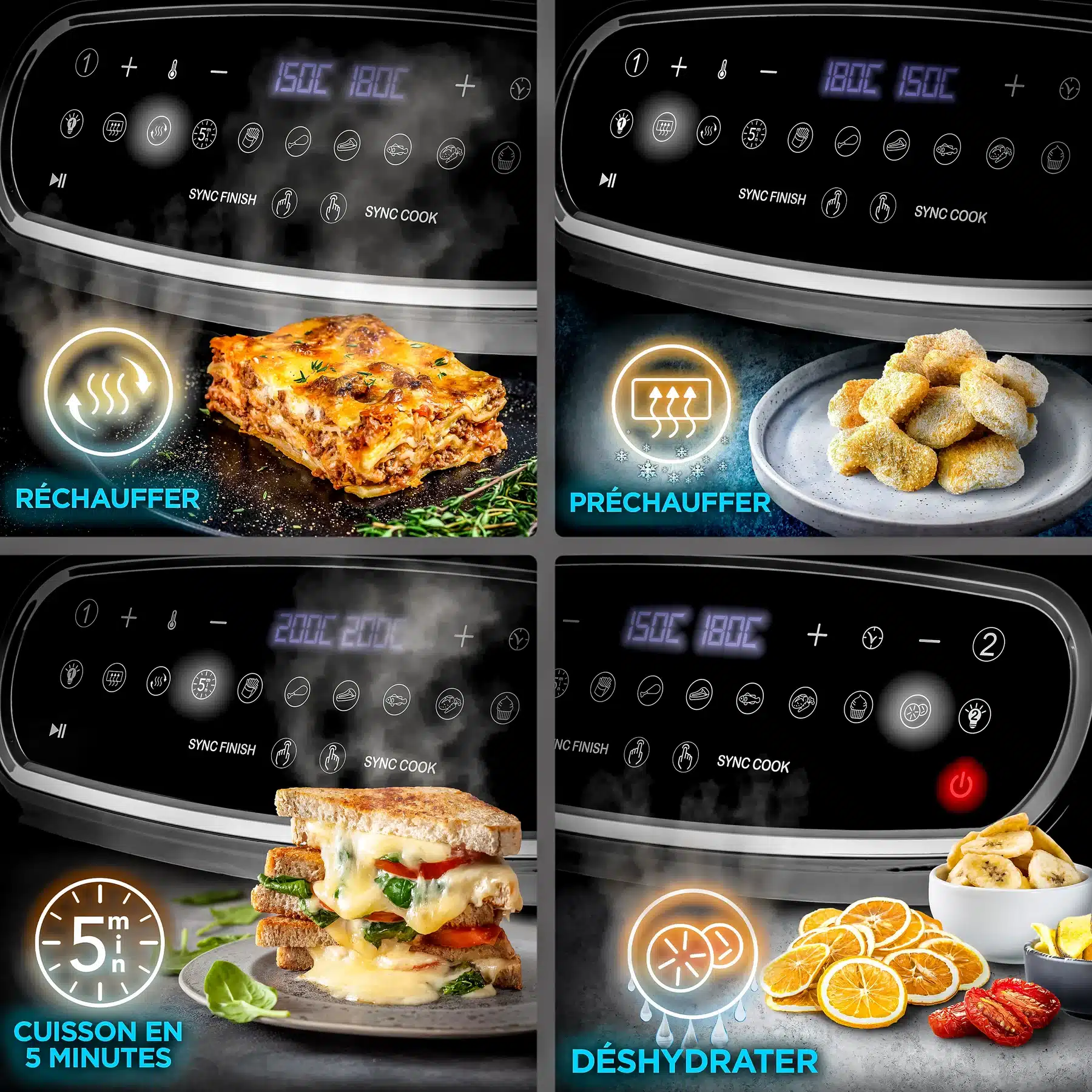 Duronic AF24 double tiroirs 9L 2 air-fryer-duronic-af24-double-tiroirs-9-litres-noir-2