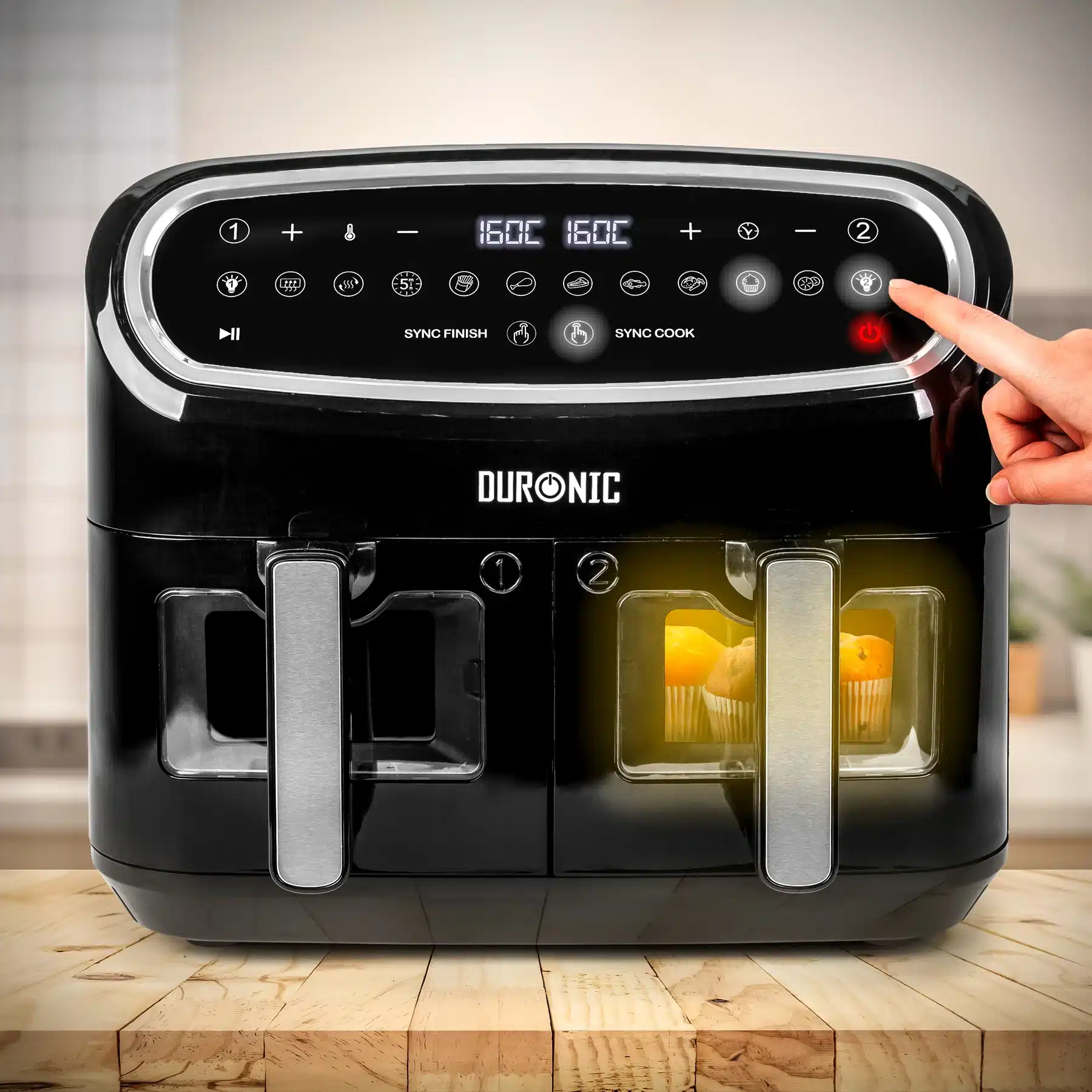 Duronic AF24 double tiroirs 9L 3 air-fryer-duronic-af24-double-tiroirs-9-litres-noir-3