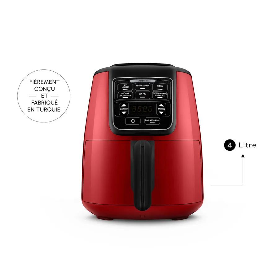 Karaca Air Cook XL 2 en 1 R 4L 2 air-fryer-karaca-air-cook-xl-2-en-1-r-4-litres-rouge-2
