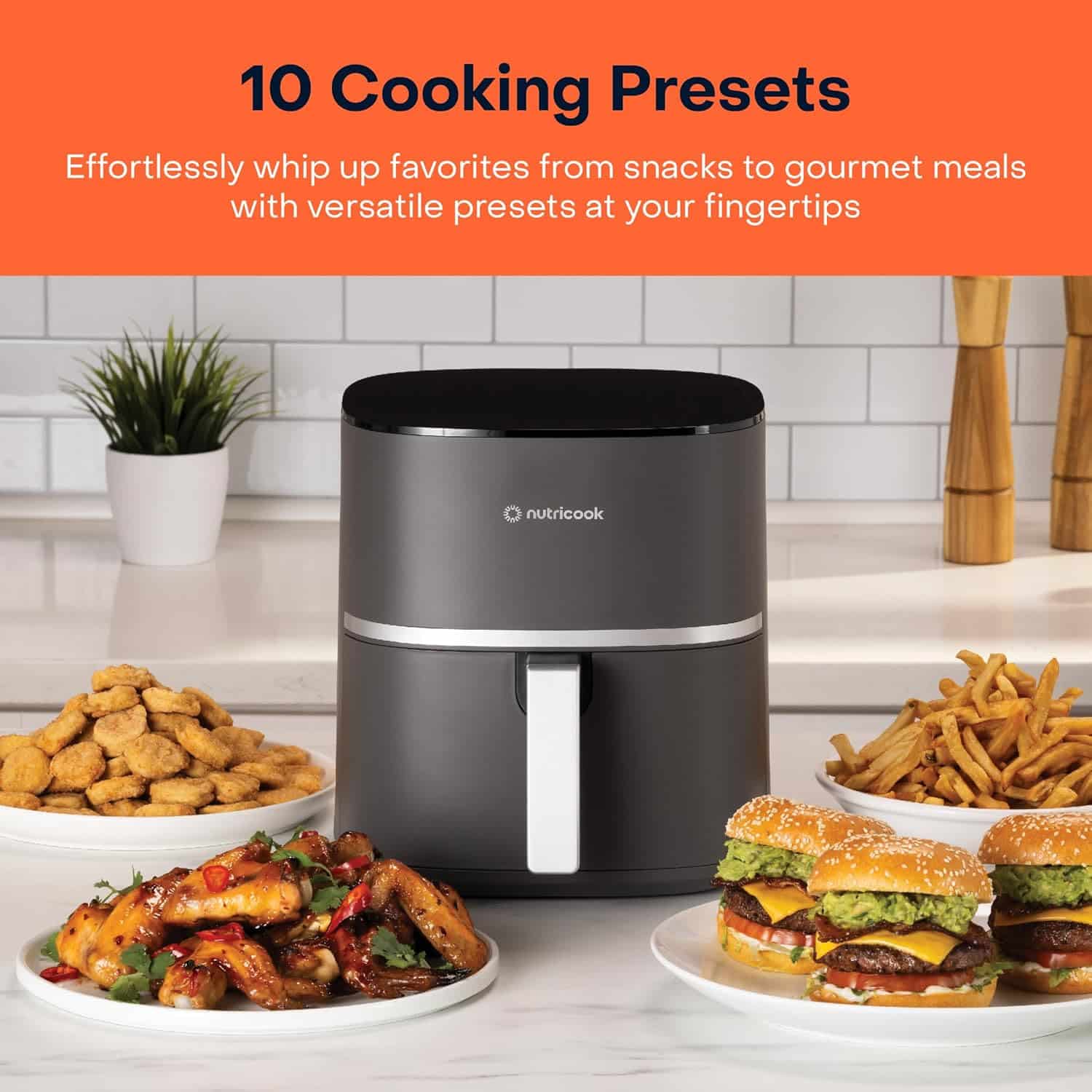 Nutricook Essentials Digital AFE152D 5.2L 2 air-fryer-nutricook-essentials-digital-afe152d-5-2-litres-gris-2