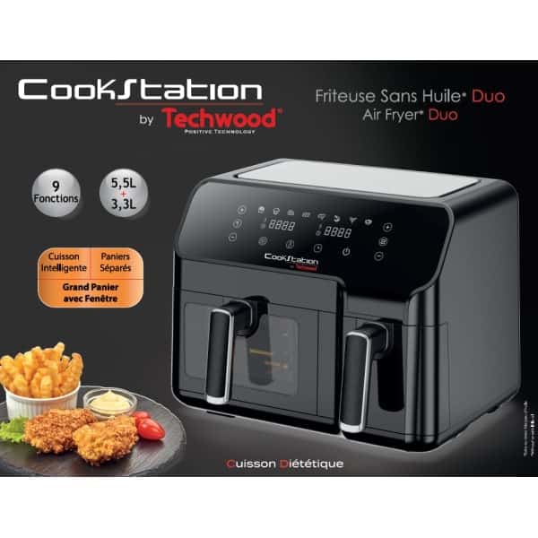 Techwood CS-927 Duo 8.8L 2 air-fryer-techwood-cs-927-duo-4-5-litres-noir-2